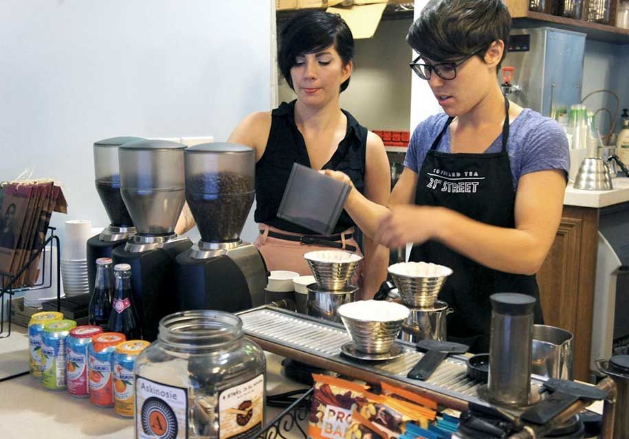 women working at coffee shop